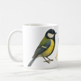 Great Tit Mug – Personalized Garden Bird Illustrat コーヒーマグカップ