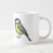 Great Tit Personalized Bird Mug ジャンボコーヒーマグカップ (右)