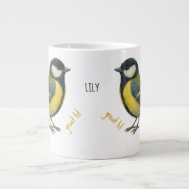 Great Tit Personalized Bird Mug ジャンボコーヒーマグカップ