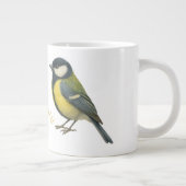 Great Tit Personalized Bird Mug ジャンボコーヒーマグカップ (右)