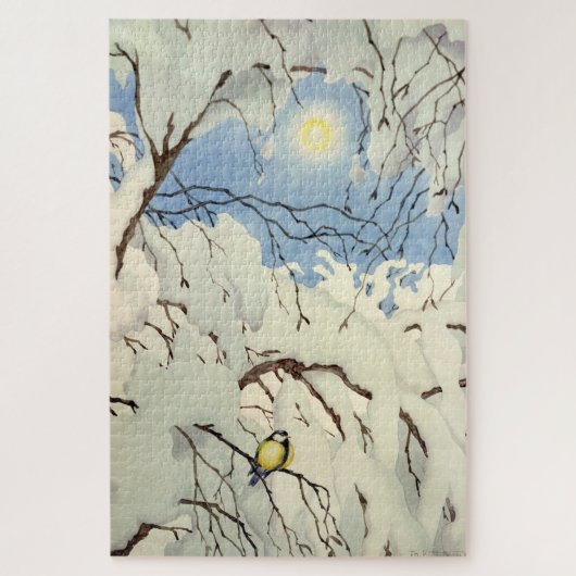 Great Tit - Theodor Severin Kittelsen ジグソーパズル (縦)
