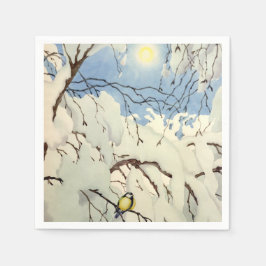 Great Tit - Theodor Severin Kittelsen スタンダードカクテルナプキン