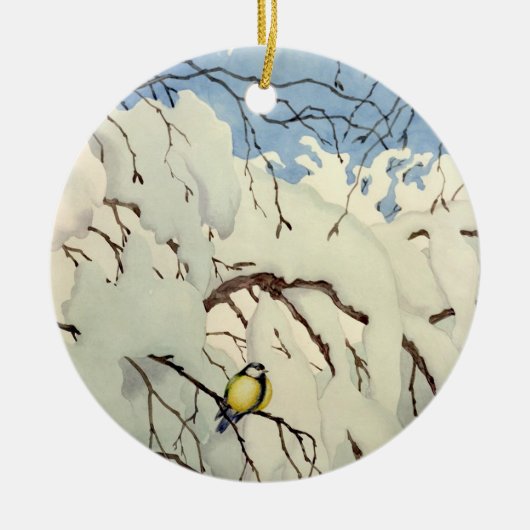 Great Tit - Theodor Severin Kittelsen セラミックオーナメント (正面)