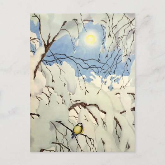 Great Tit - Theodor Severin Kittelsen ポストカード (正面)