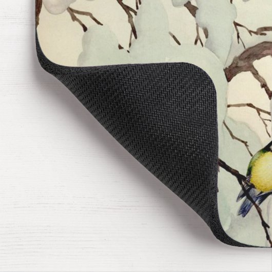 Great Tit - Theodor Severin Kittelsen マウスパッド (コーナー)