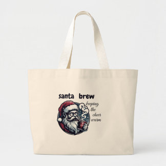 great tote bag with Santa Claus design  ラージトートバッグ