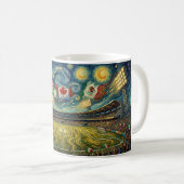 Great USA MX CA  Van Gogh Style Fine Art Wall Art コーヒーマグカップ (正面右)