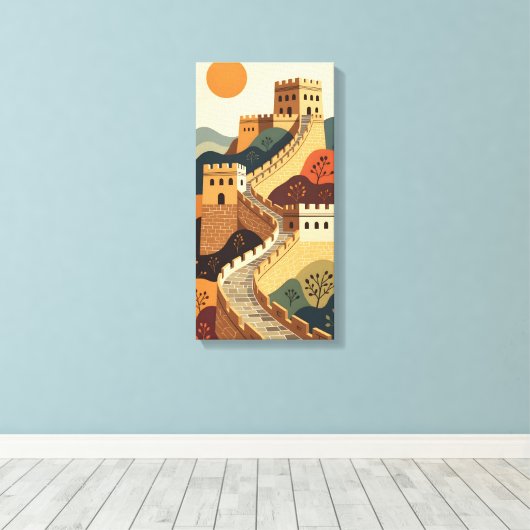 Great Wall キャンバスプリント (インサイチュ (ウッドフロア))