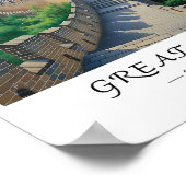 Great Wall of China Wall Art, Asian Landmark  ポスター (角)