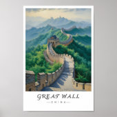 Great Wall of China Wall Art, Asian Landmark  ポスター (正面)