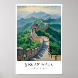 Great Wall of China Wall Art, Asian Landmark  ポスター