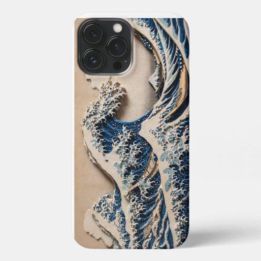 Great Wave 3D Shadow Relief Phone Case – Bold Hoku iPhoneケース (裏面)