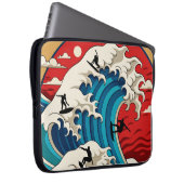 great wave hokusai ラップトップスリーブ (正面右)