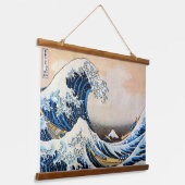 Great Wave, Hokusai, Ukiyo-e 吊り下げ型タペストリー (傾斜あり)