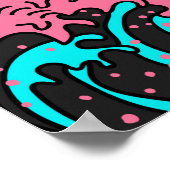 Great Wave in Vaporwave Pop Art style. View on the ポスター (角)