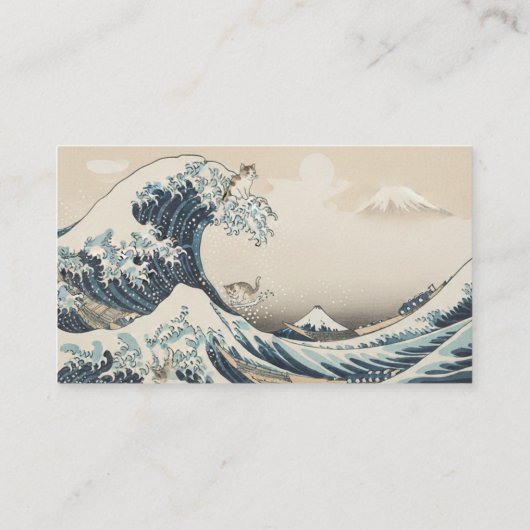 Great Wave Inspired Japanese Business Card  名刺 (裏面)