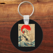 Great Wave Kanagawa Japanese New Year 2026 Year Of キーホルダー (正面)
