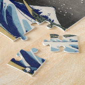 Great Wave Kanagawa Japanese Painting ジグソーパズル (側面)