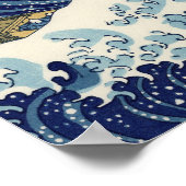 Great Wave Kanagawa Japanese Painting ポスター (角)