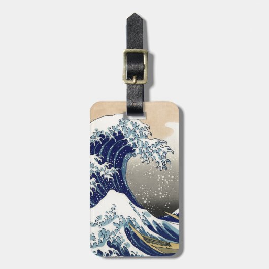 Great Wave Kanagawa Japanese Painting ラゲッジタグ (正面縦)
