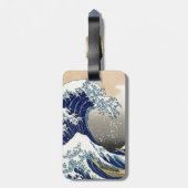 Great Wave Kanagawa Japanese Painting ラゲッジタグ (裏面縦)