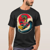 Great Wave Kanagawa Snake Surfing Tシャツ (正面)
