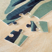 Great Wave Kanagawa Vintage Illustration Japanese ジグソーパズル (側面)