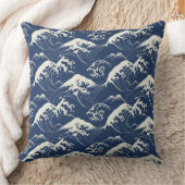 Great Wave Mandala – Seamless Japanese-Inspired Oc クッション (ブランケット)