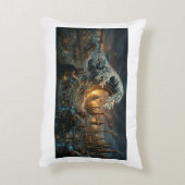 Great Wave of Plastic Trash - Steampunk Cushion アクセントクッション (裏面(縦))