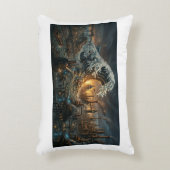 Great Wave of Plastic Trash - Steampunk Cushion アクセントクッション (正面(垂直))