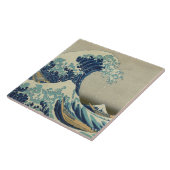 "Great Wave off Kanagawa" by Hokusai ceramic tile タイル (側面)