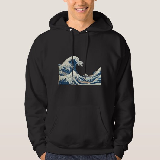 Great Wave off Kanagawa Katsushika Hokusai Surfing パーカ (正面)