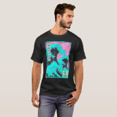 Great Wave off Kanagawa Vaporwave Glitch Aesthetic Tシャツ (正面フル)