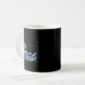 Great Wave Off Kanagawa With The Aesthetic Kanji O コーヒーマグカップ (正面左)
