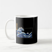 Great Wave Off Kanagawa With The Aesthetic Kanji O コーヒーマグカップ (左)