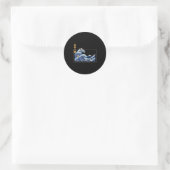 Great Wave Off Kanagawa With The Aesthetic Kanji O ラウンドシール (バッグ)