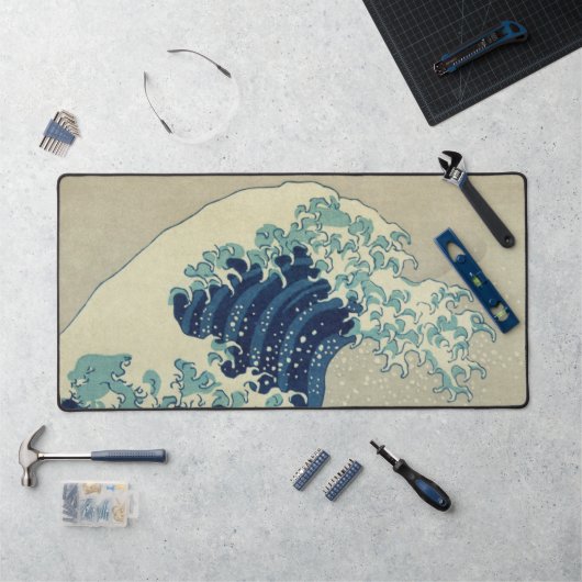 Great Wave Off the Coast of Kanagawa by Hokusai デスクマット (ワークステーション)