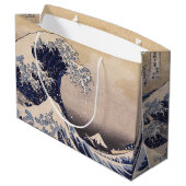 Great Wave Off the Coast of Kanagawa by Hokusai ラージペーパーバッグ (裏面アングル)