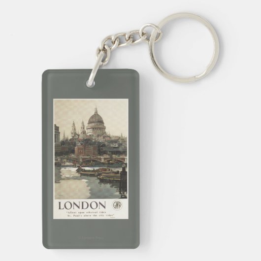 Great Western鉄道のセントポール旅行ポスター キーホルダー (裏面)