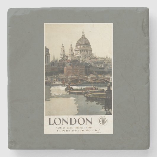 Great Western鉄道のセントポール旅行ポスター ストーンコースター (正面)