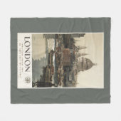 Great Western鉄道のセントポール旅行ポスター フリースブランケット (正面(横))