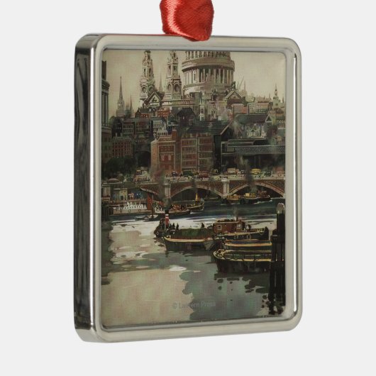 Great Western鉄道のセントポール旅行ポスター メタルオーナメント (右)