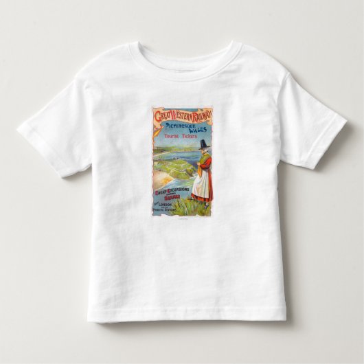Great Western Railray広告宣伝はウェールズに旅行します トドラーTシャツ (正面)