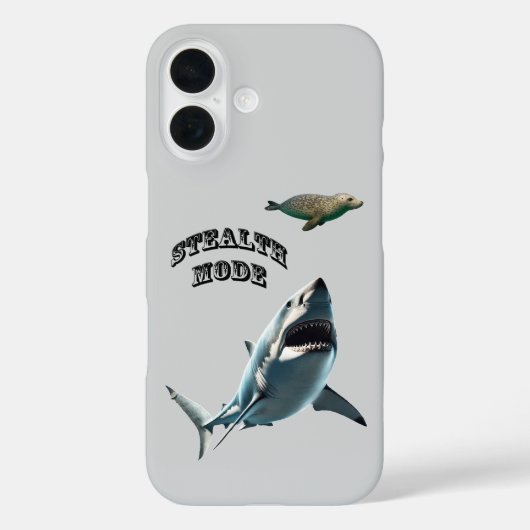 Great White Shark Stalking a Seal Underwater URM Case-Mate iPhoneケース (裏面)