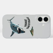 Great White Shark Stalking a Seal Underwater URM Case-Mate iPhoneケース (裏面 (横))