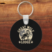 Great Wolf Lodge Howling Wolf Full Moon Nature Sce キーホルダー (正面)