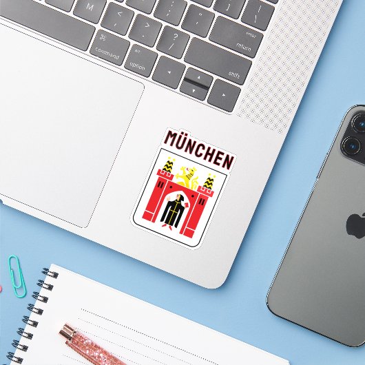 Greater coat of arms of Munich シール (ノートパソコンとiPhone)