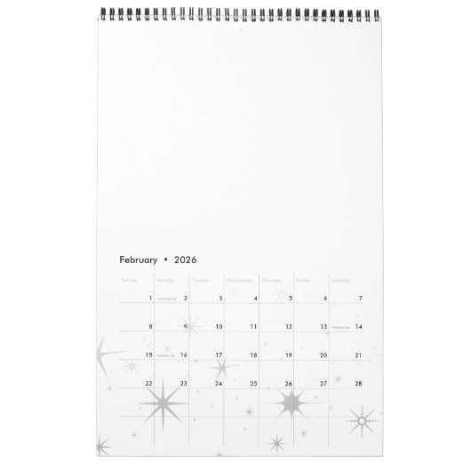 Greater is He© - Esp & Eng Calendar カレンダー (2月 2026)