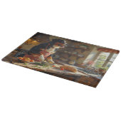 Greater Swiss Mountain Dog Cooking in Kitchen カッティングボード (角)