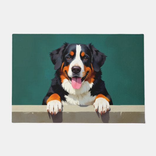 Greater Swiss Mountain Dog Doormat Art ドアマット (正面)